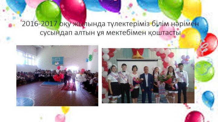 Қош бол, алтын ұя, мектебім
