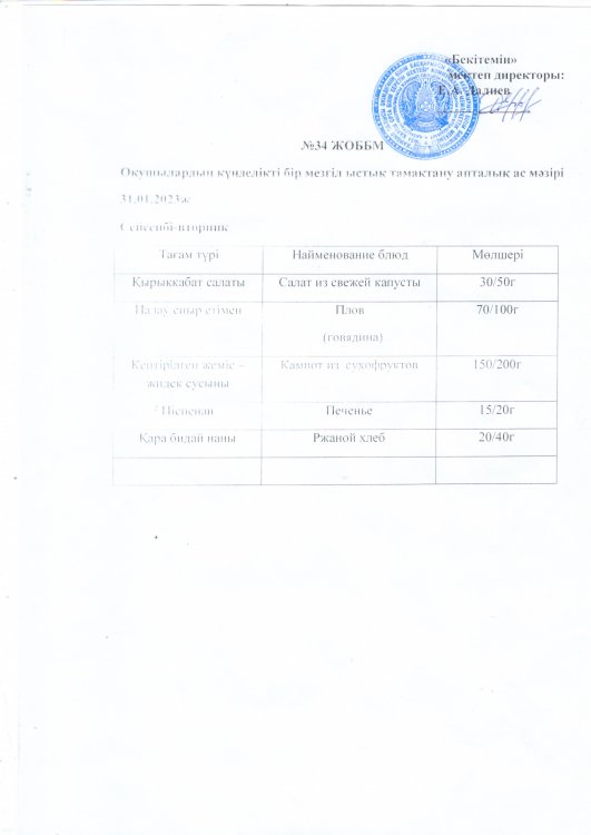 Ас мәзірі