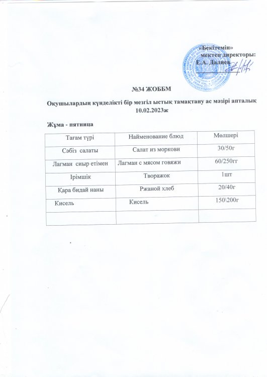 Ас мәзірі