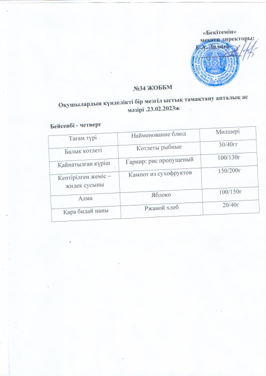 Ас мәзірі