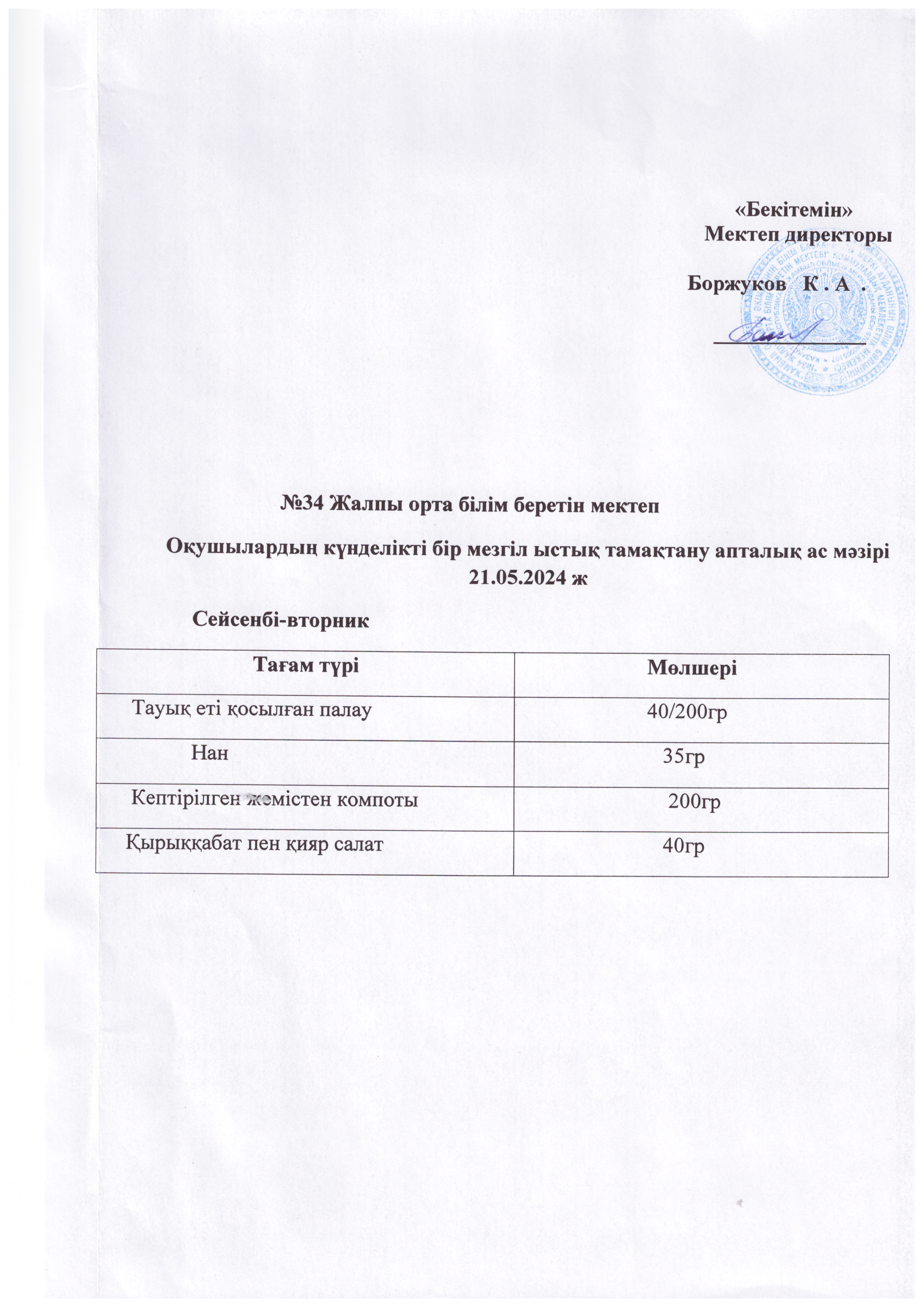 Ас мәзірі