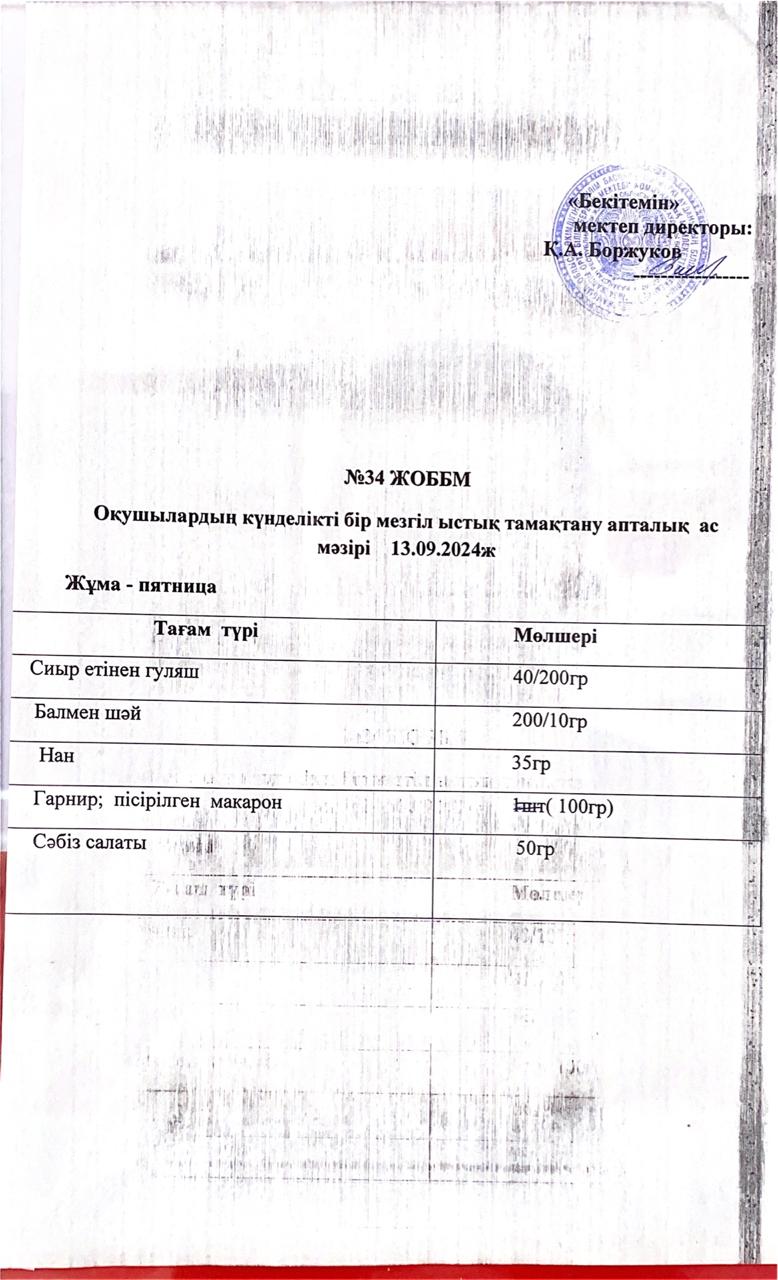 Ас мәзірі