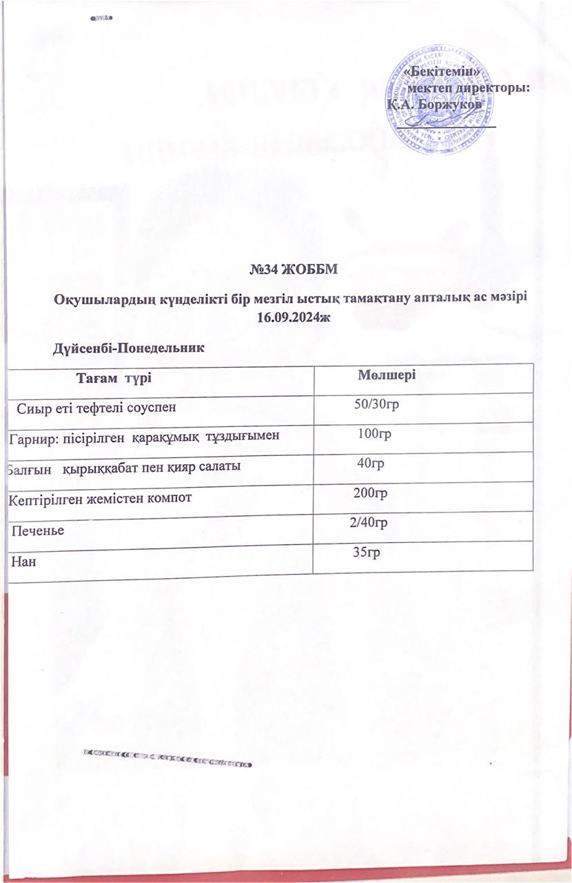 Ас мәзірі