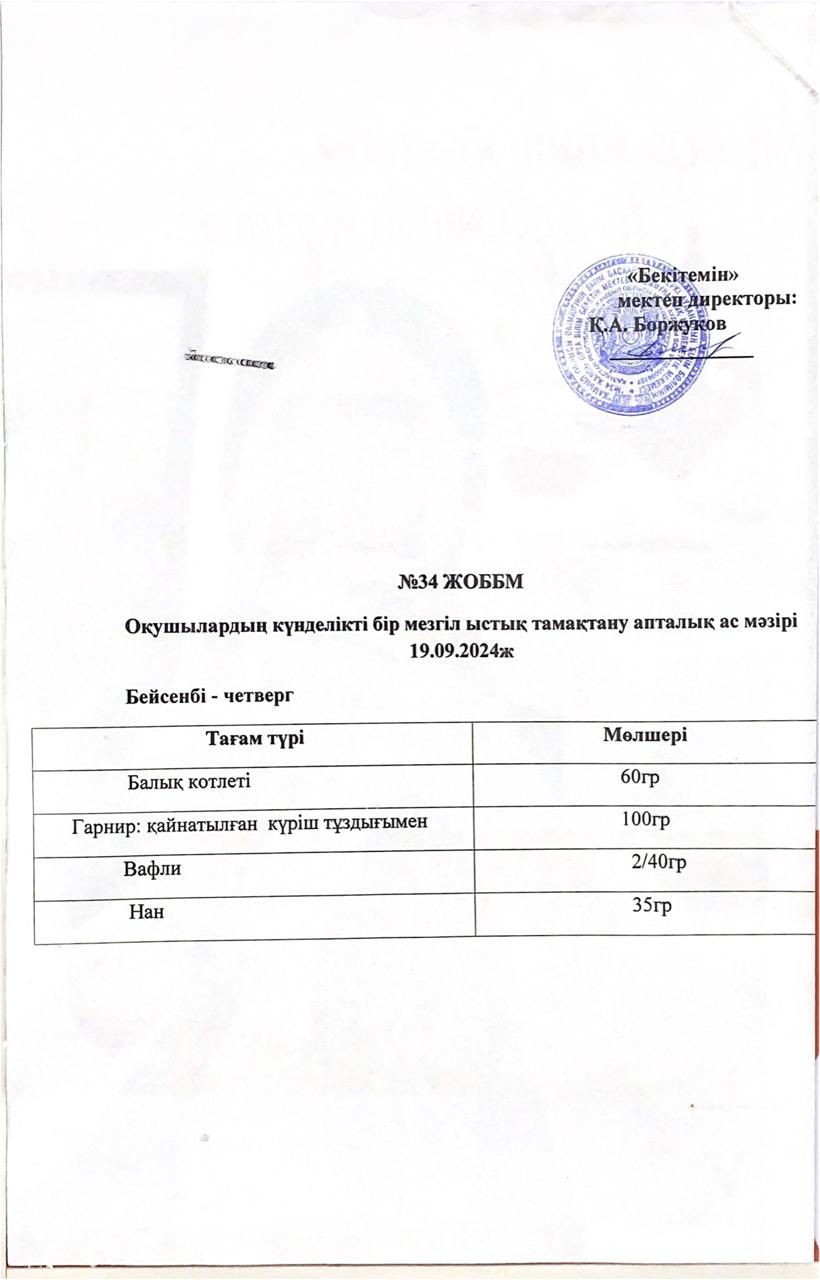Ас мәзірі