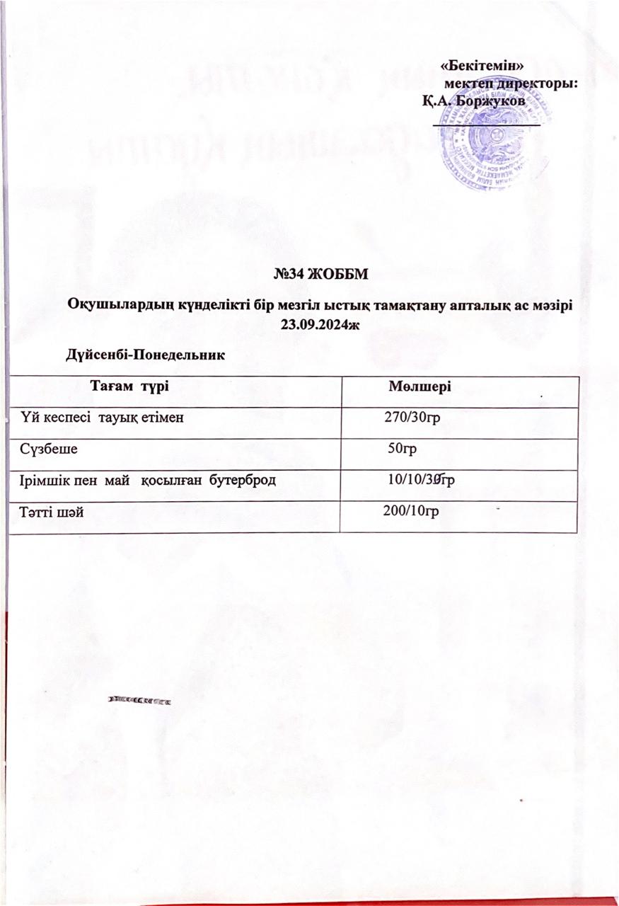 Ас мәзірі