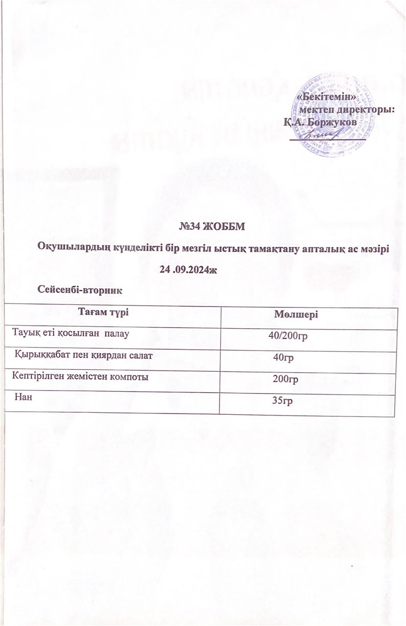 Ас мәзірі