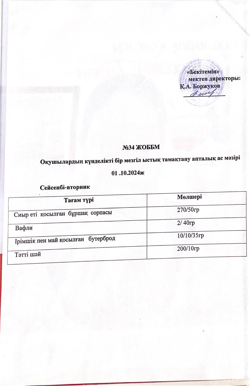 Ас мәзірі
