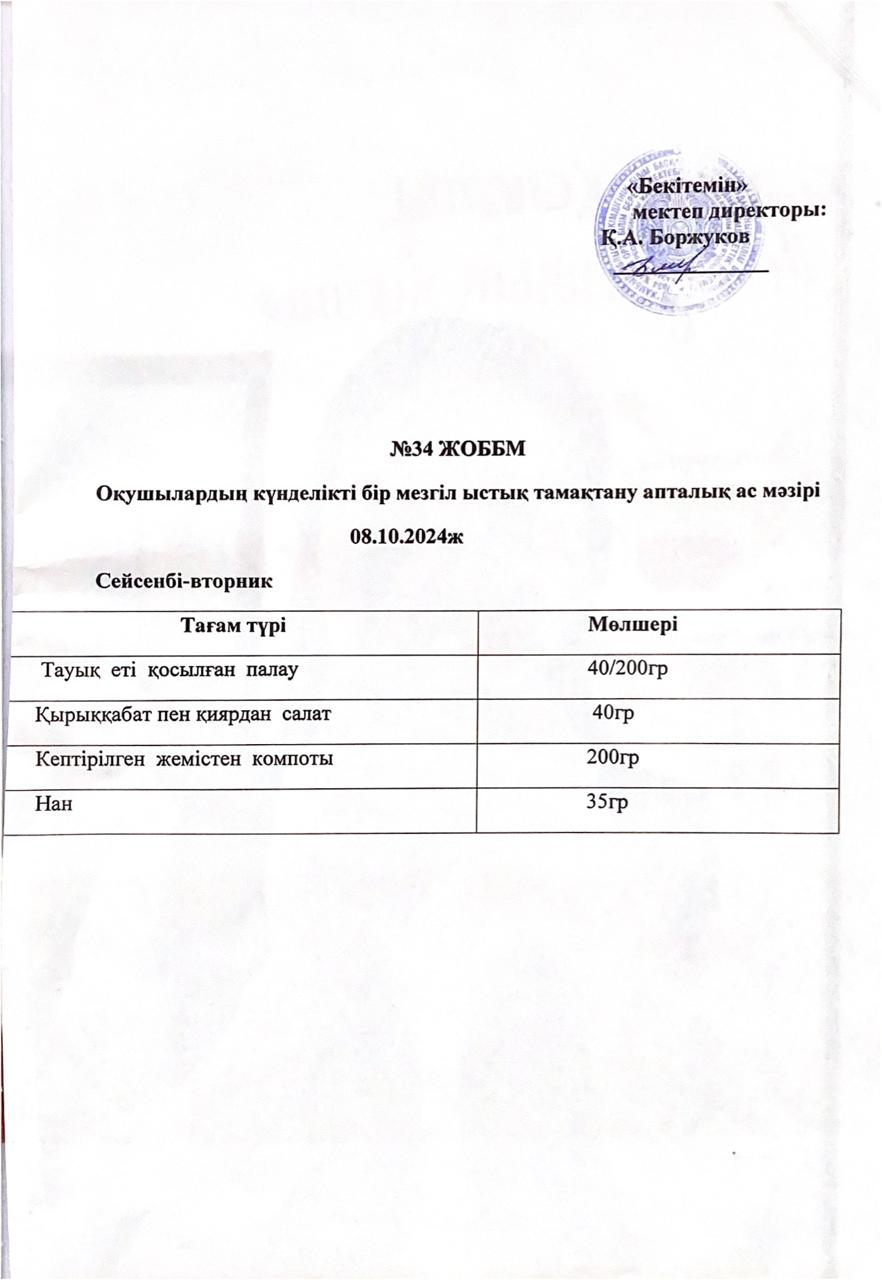 Ас мәзірі