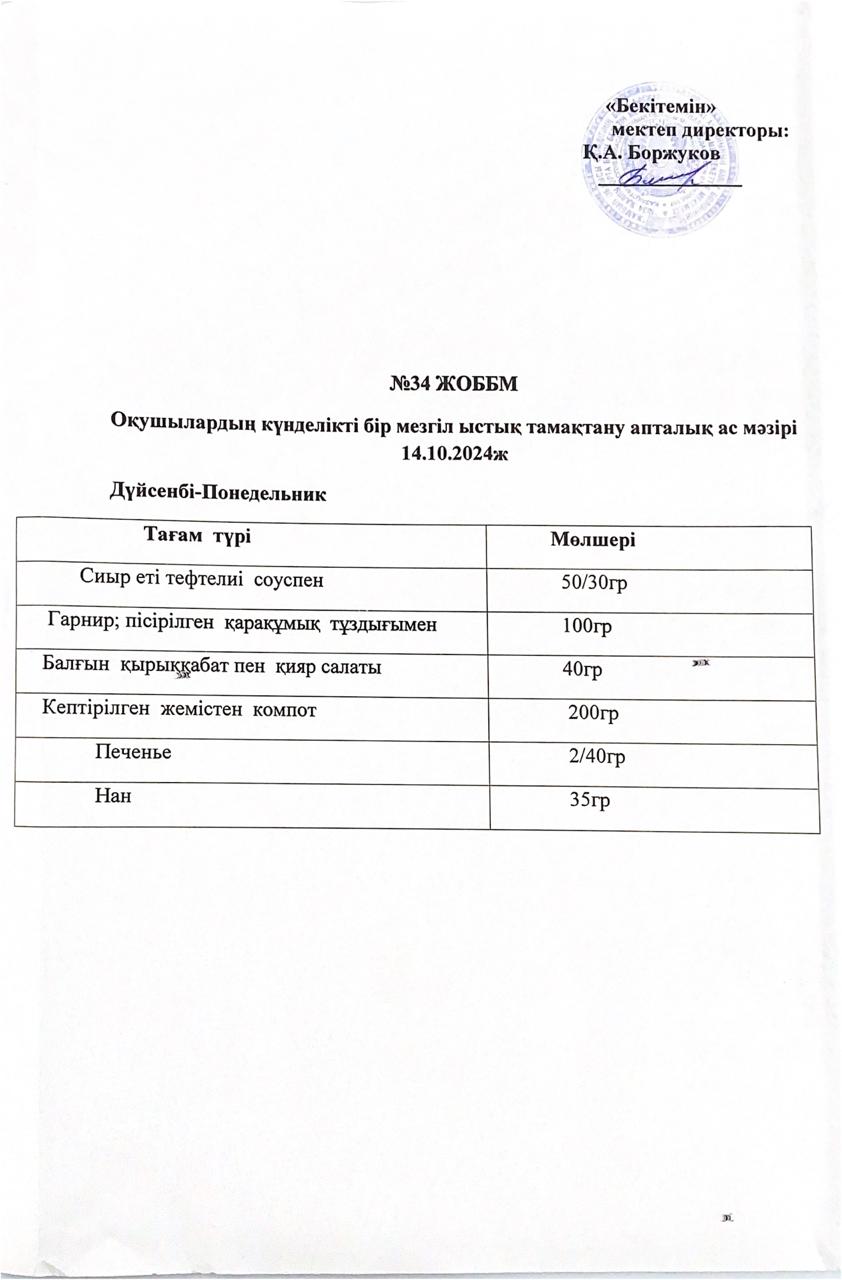 Ас мәзірі