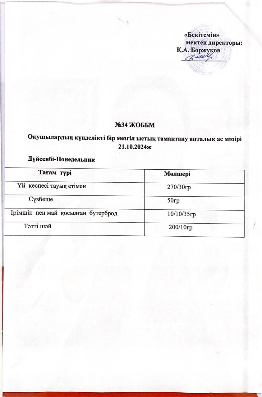 Ас мәзірі