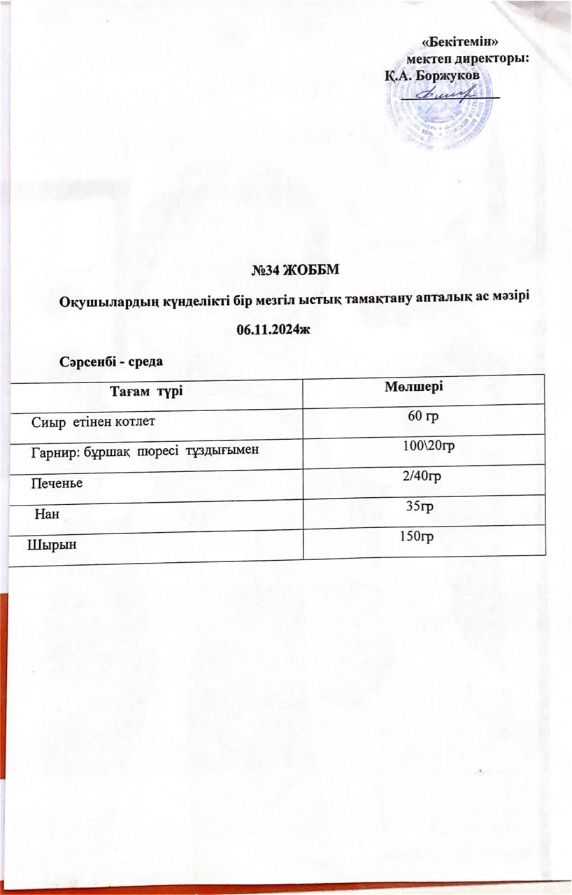 Ас мәзірі