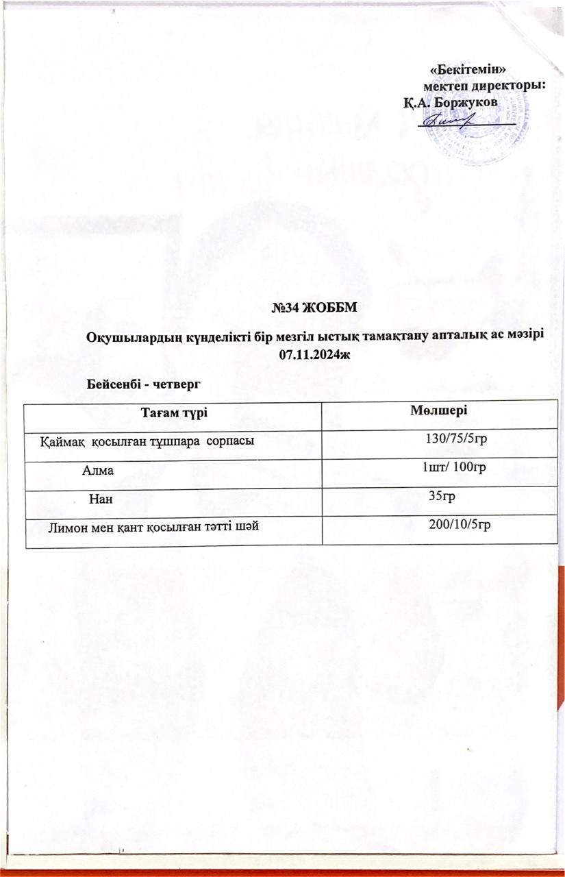 Ас мәзірі