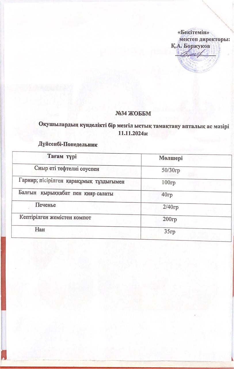 Ас мәзірі