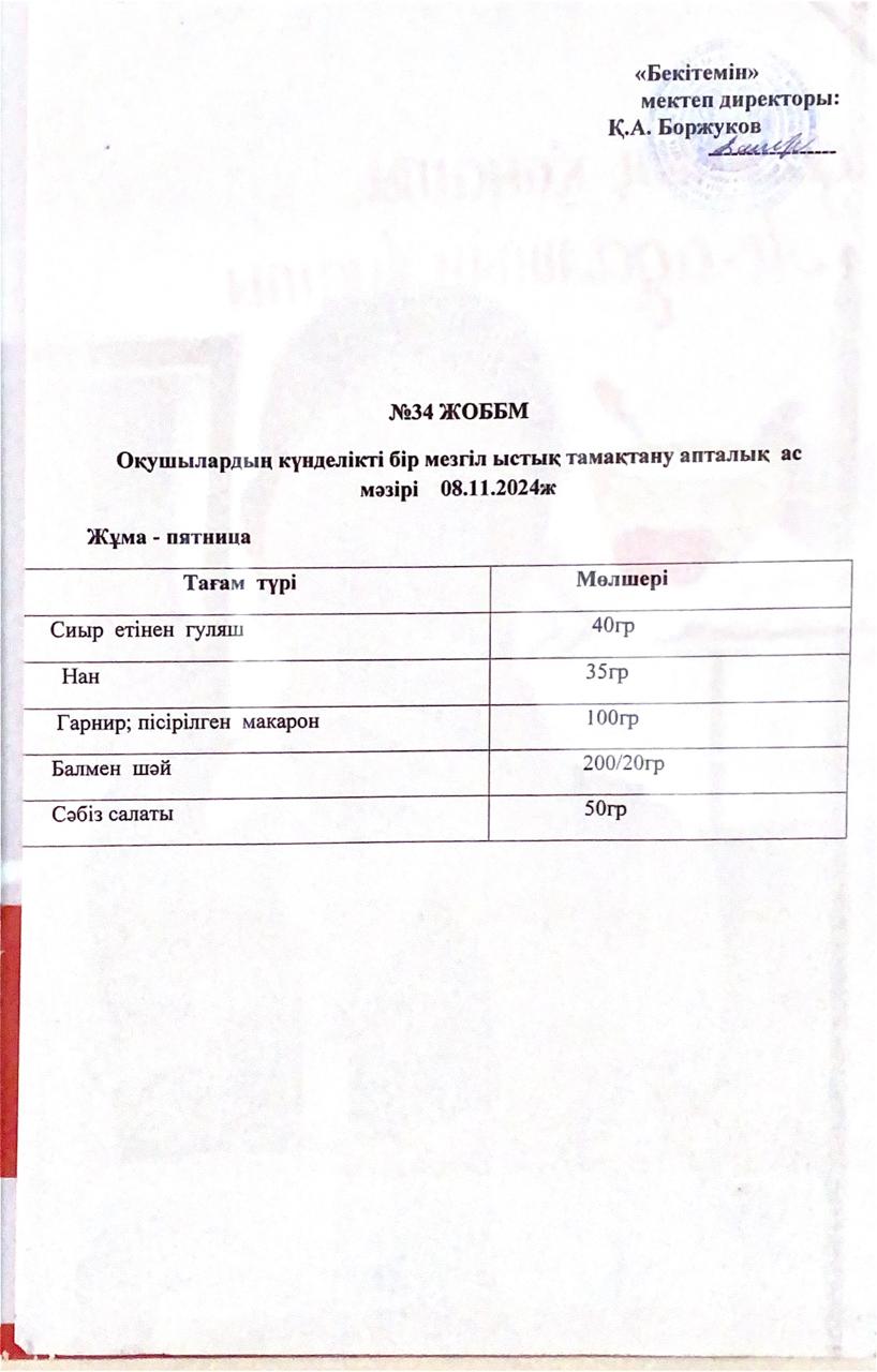 Ас мәзірі