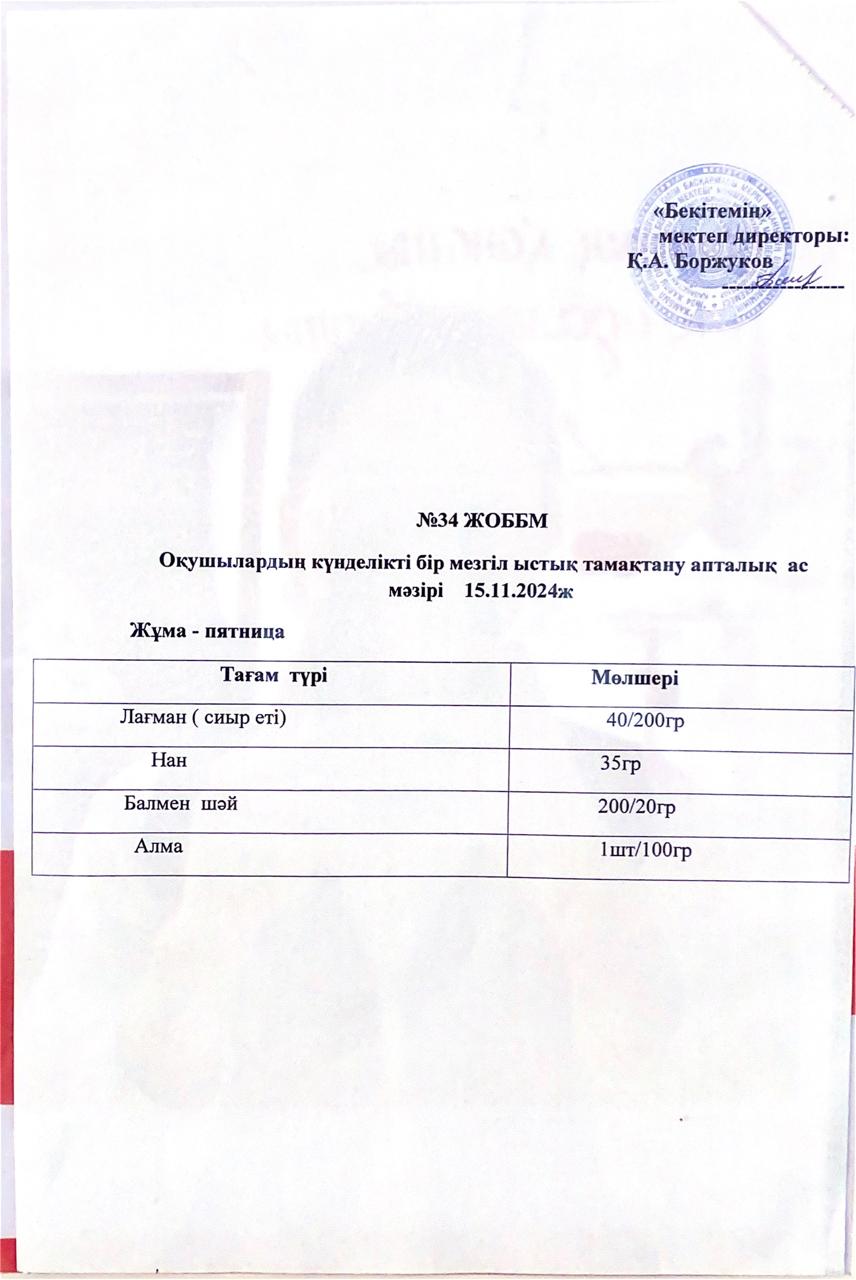 Ас мәзірі