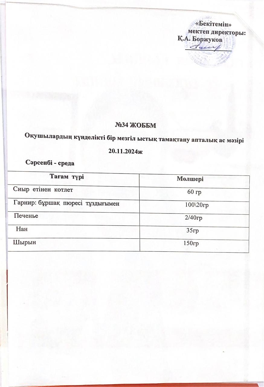 Ас мәзірі