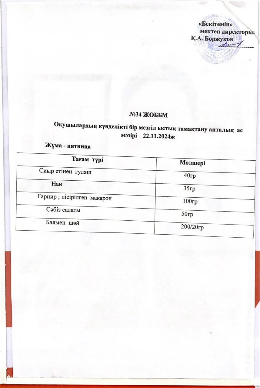 Ас мәзірі