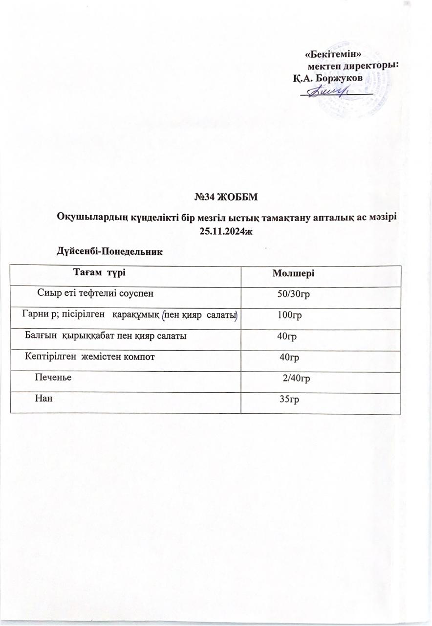 Ас мәзірі
