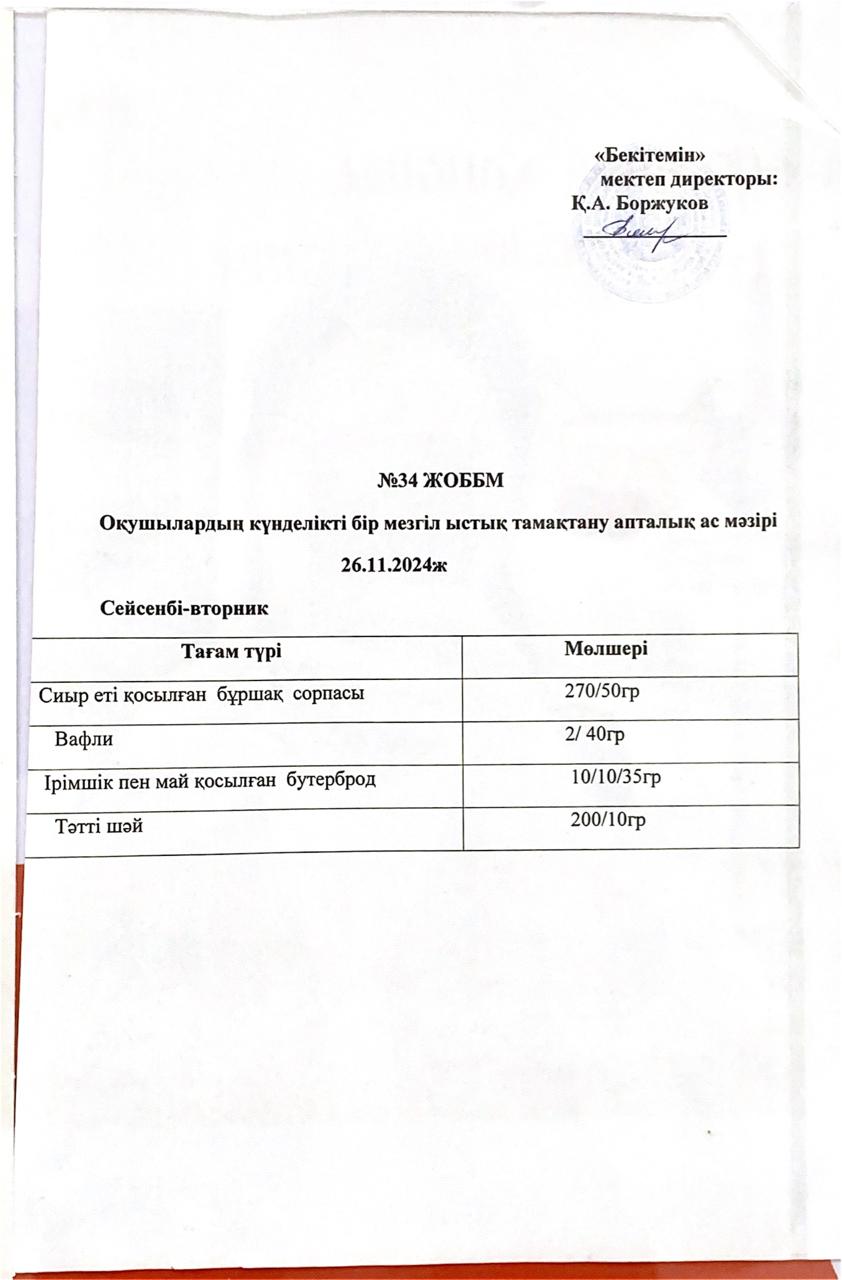 Ас мәзірі