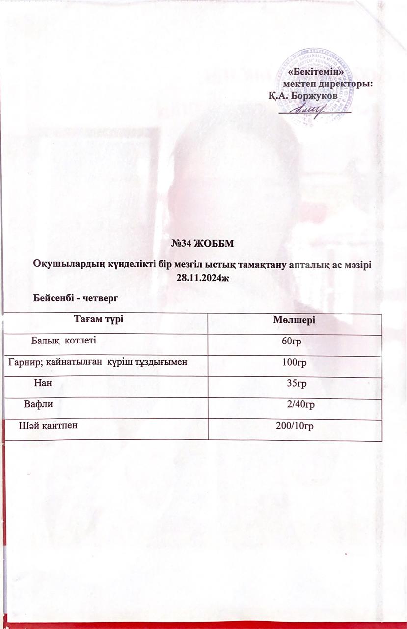 Ас мәзірі