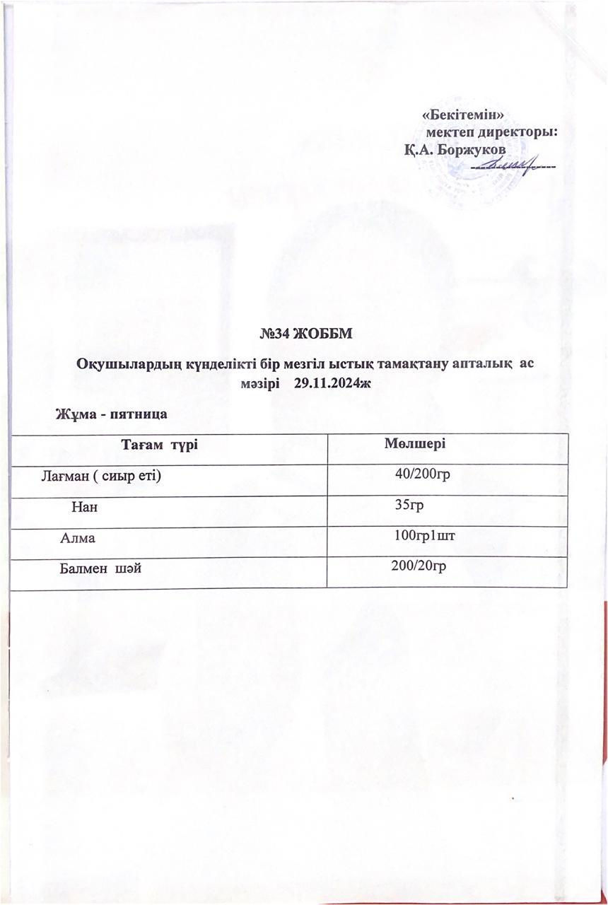 Ас мәзірі