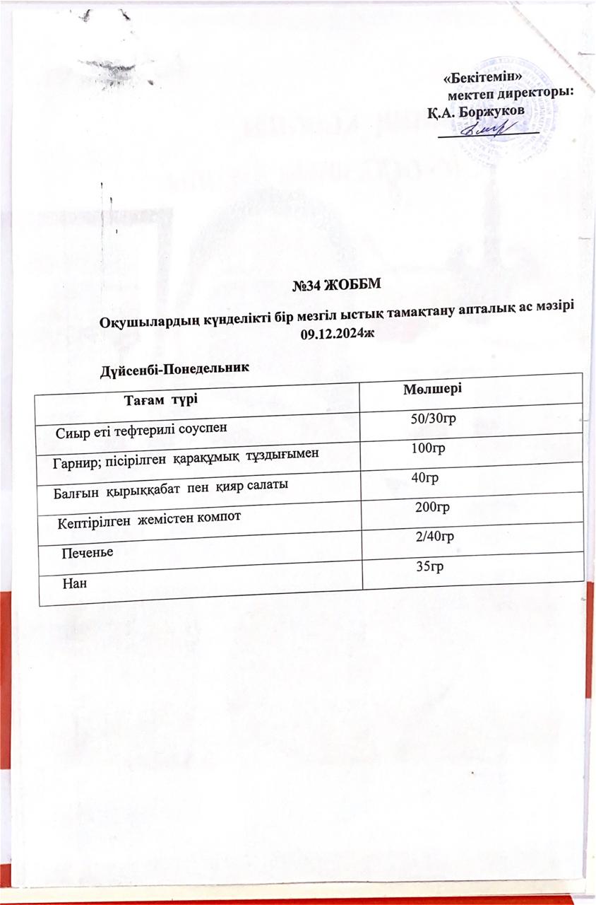 Ас мәзірі