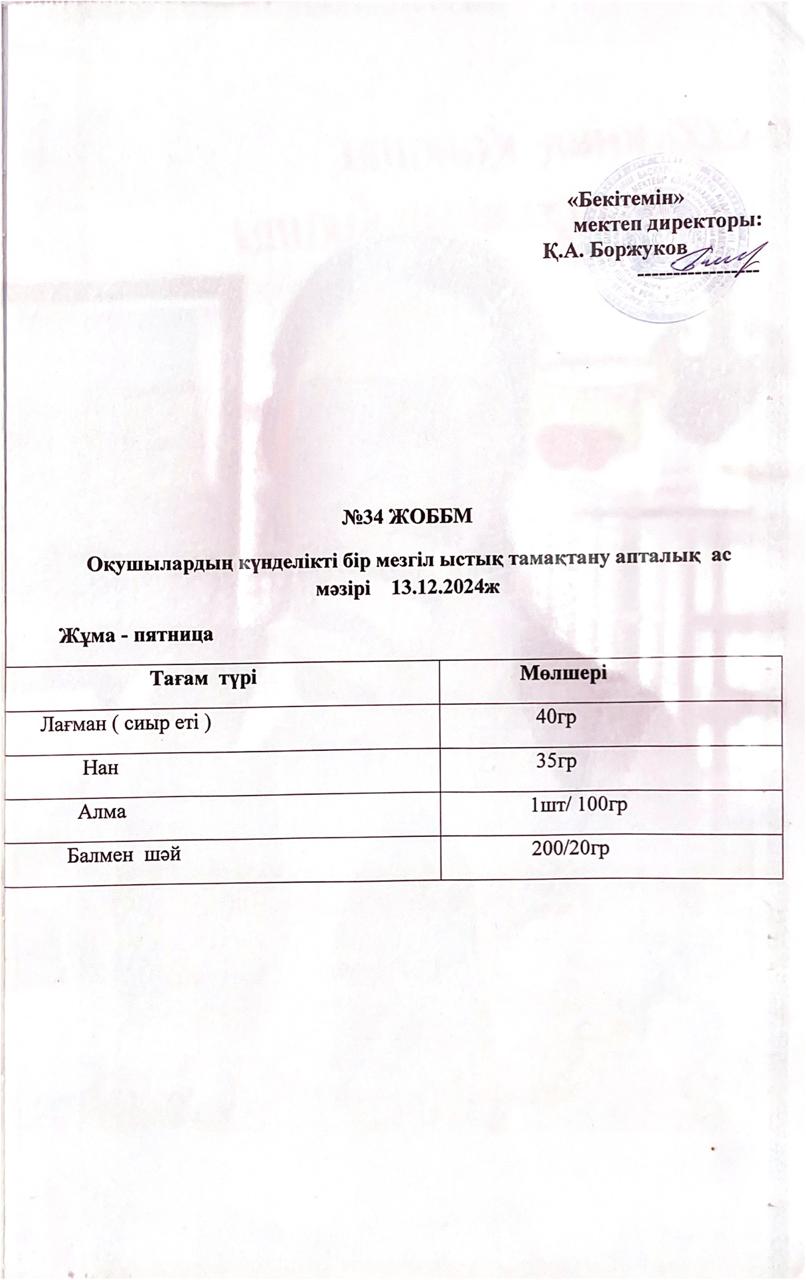 Ас мәзірі