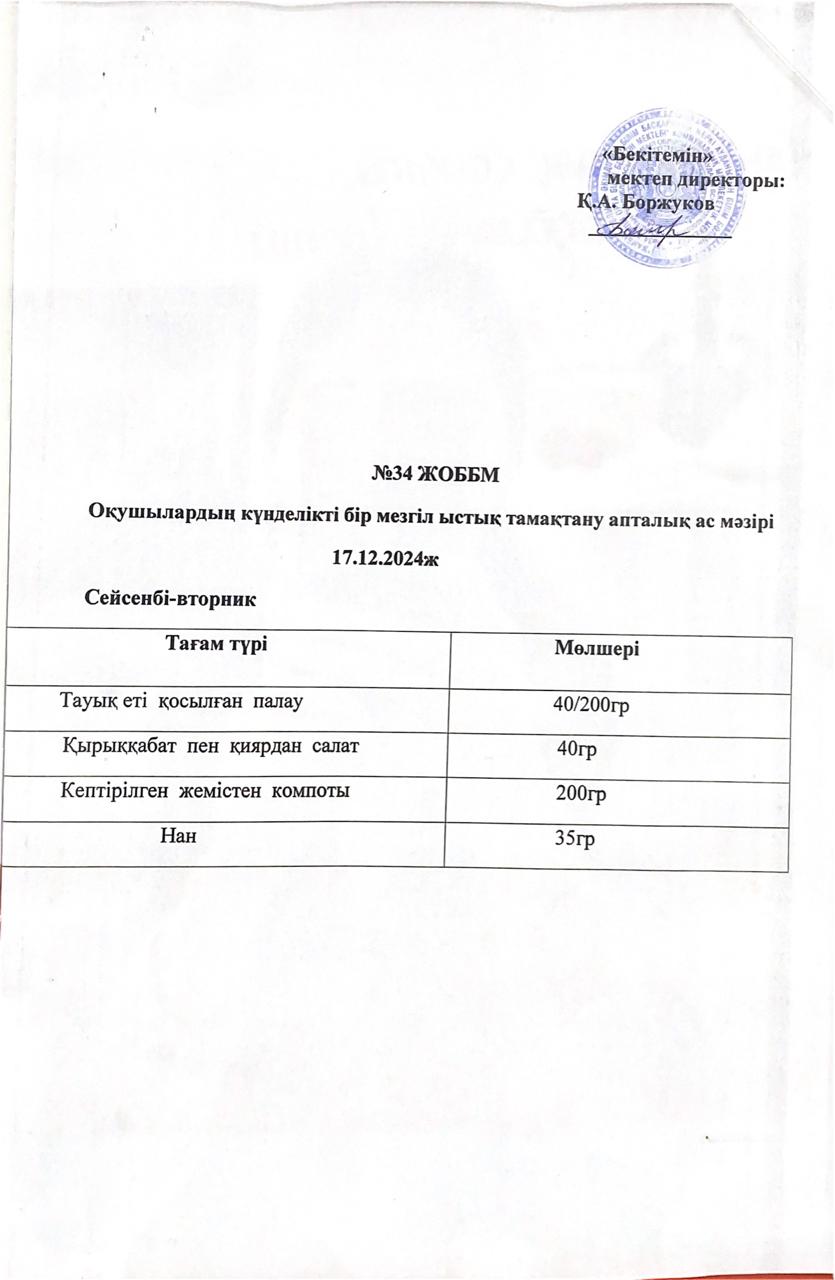 Ас мәзірі