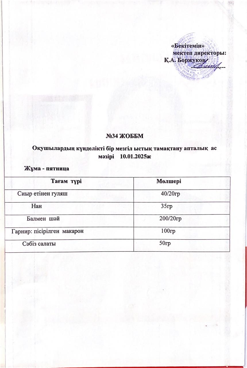 Ас мәзірі