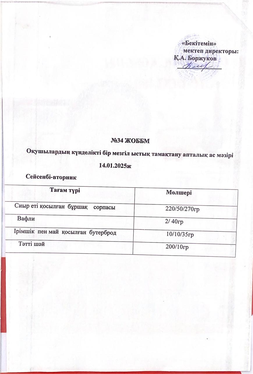 Ас мәзірі