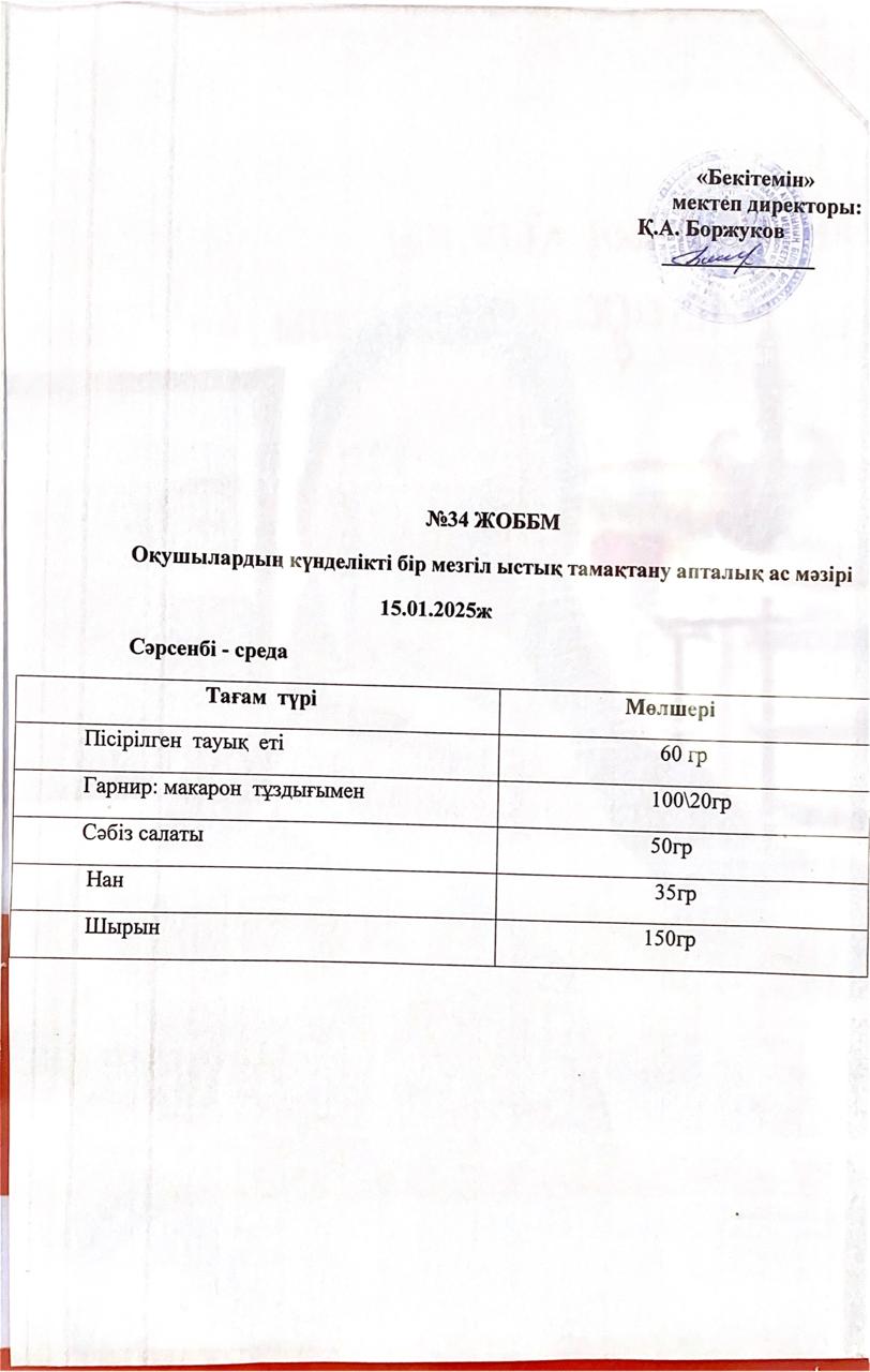 Ас мәзірі