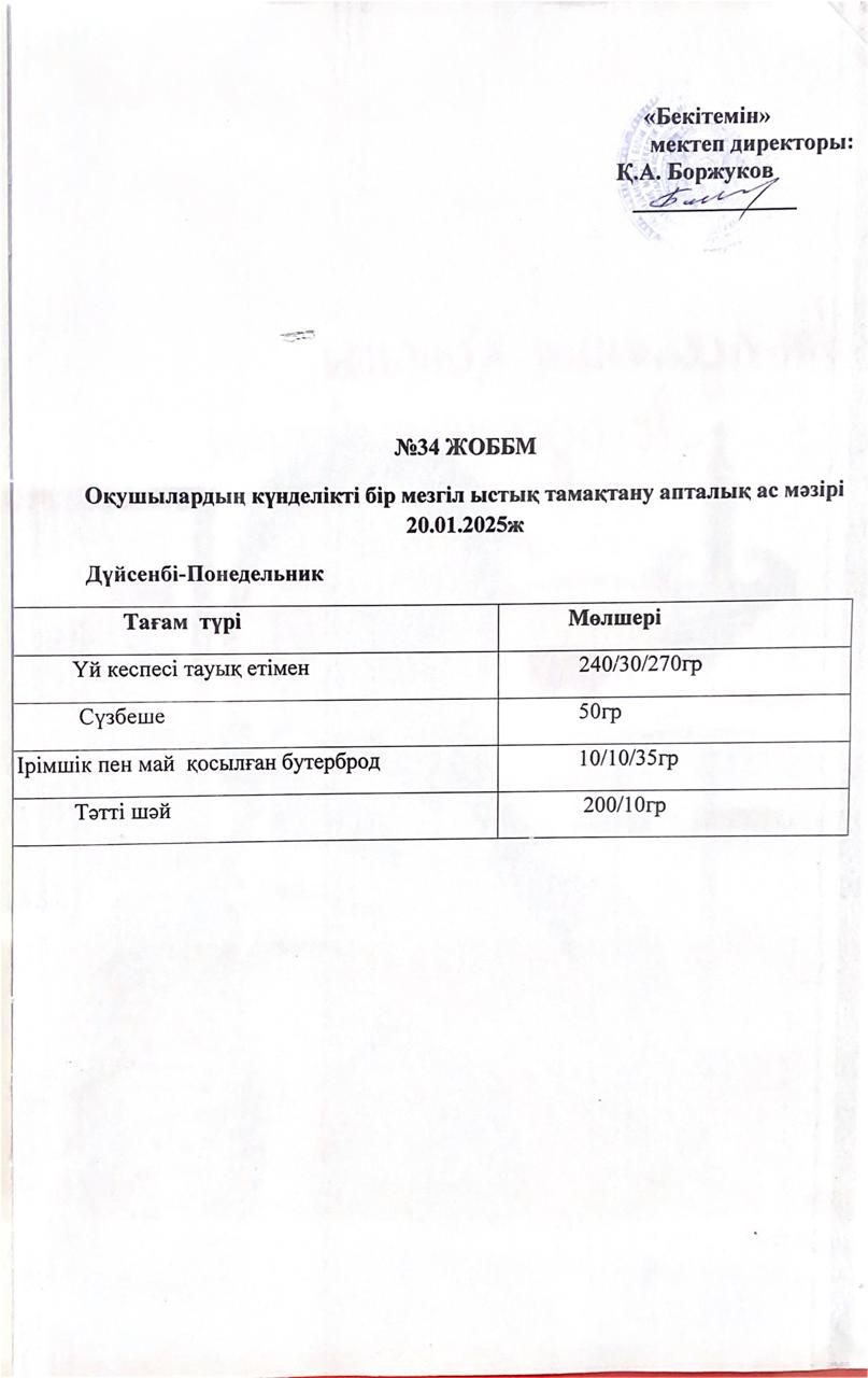 Ас мәзірі