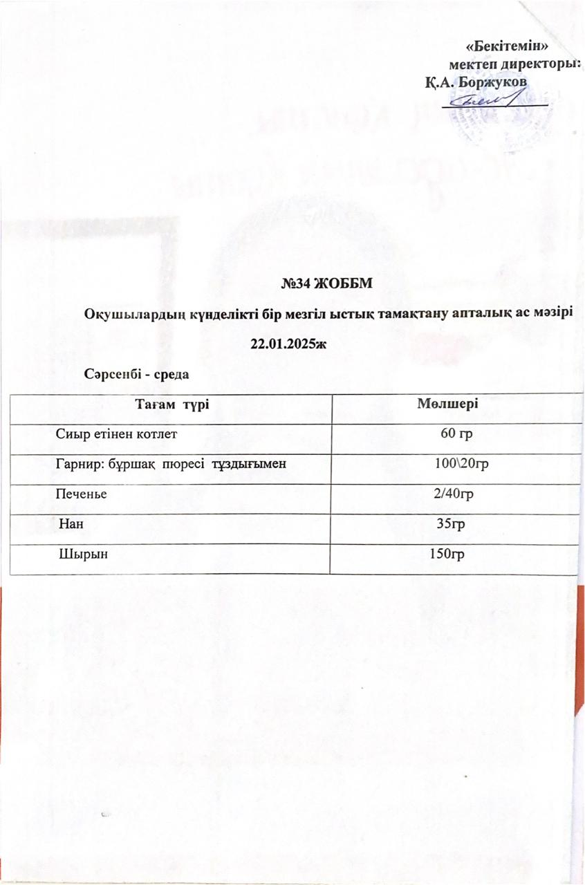 Ас мәзірі