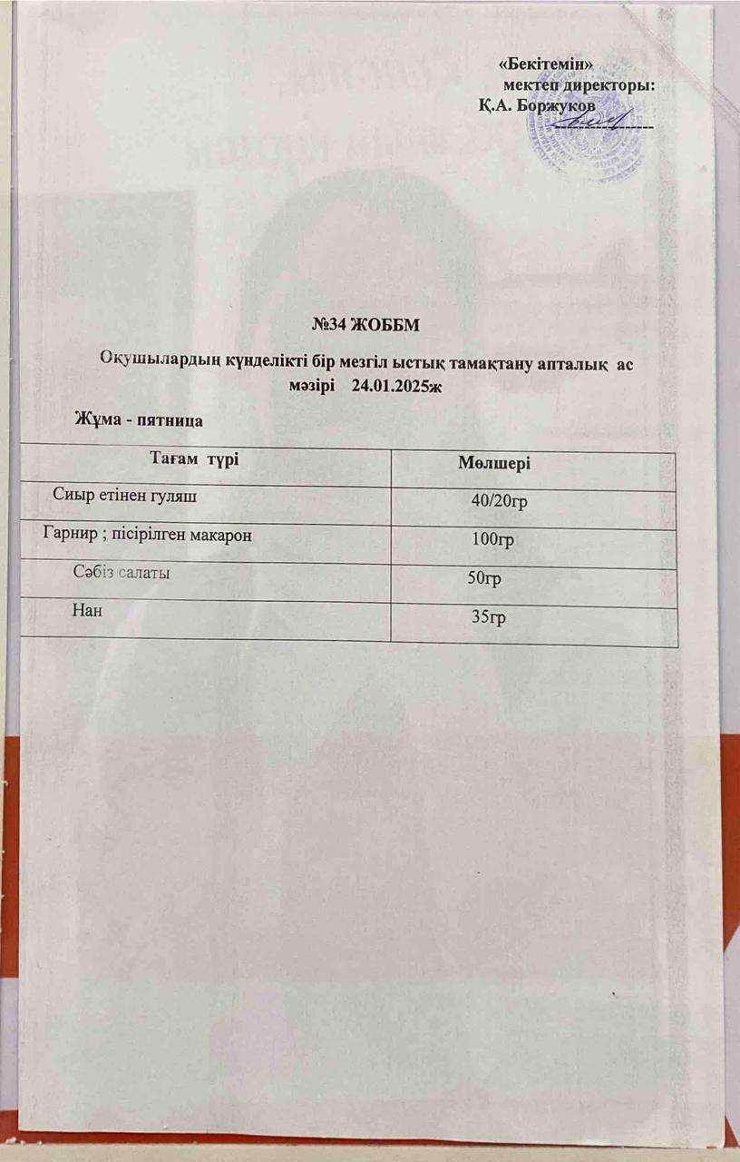 Ас мәзірі
