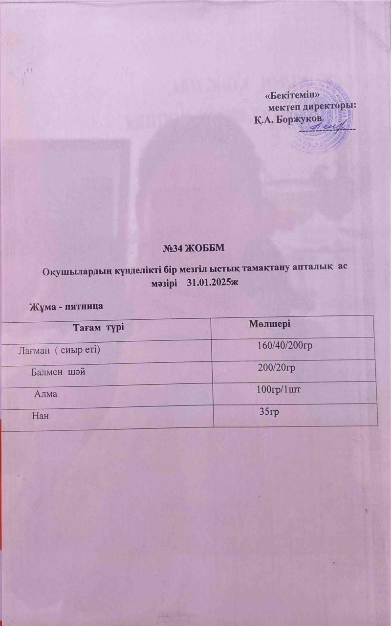 Ас мәзірі