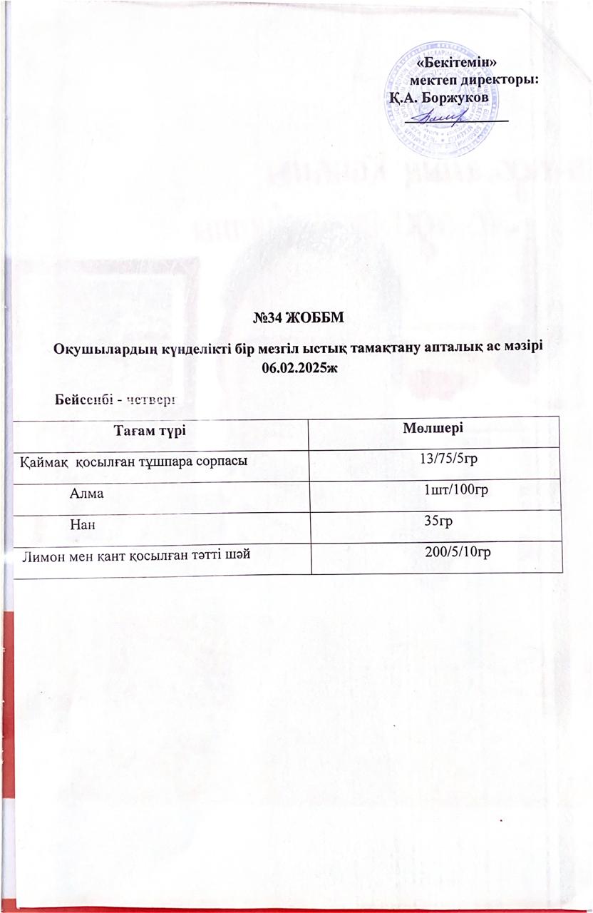 Ас мәзірі
