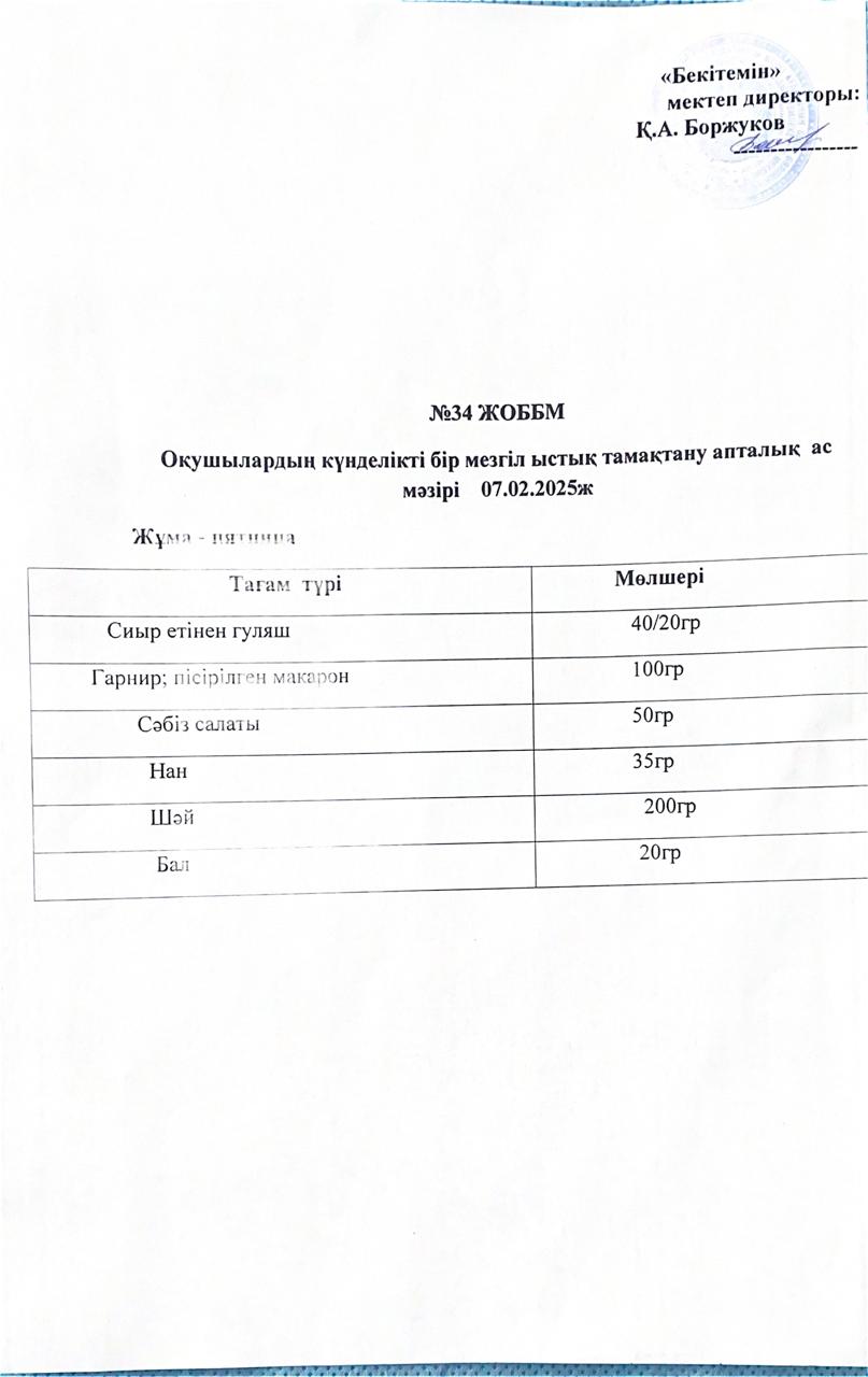 Ас мәзірі