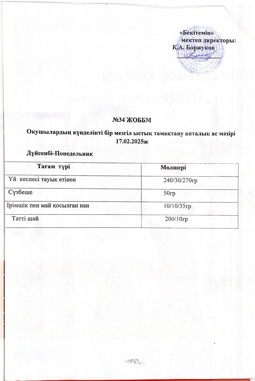 Ас мәзірі