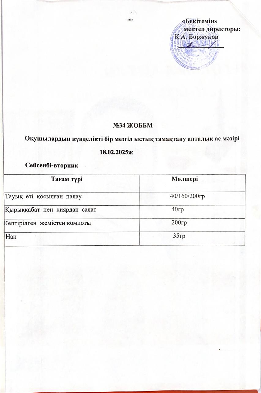 Ас мәзірі