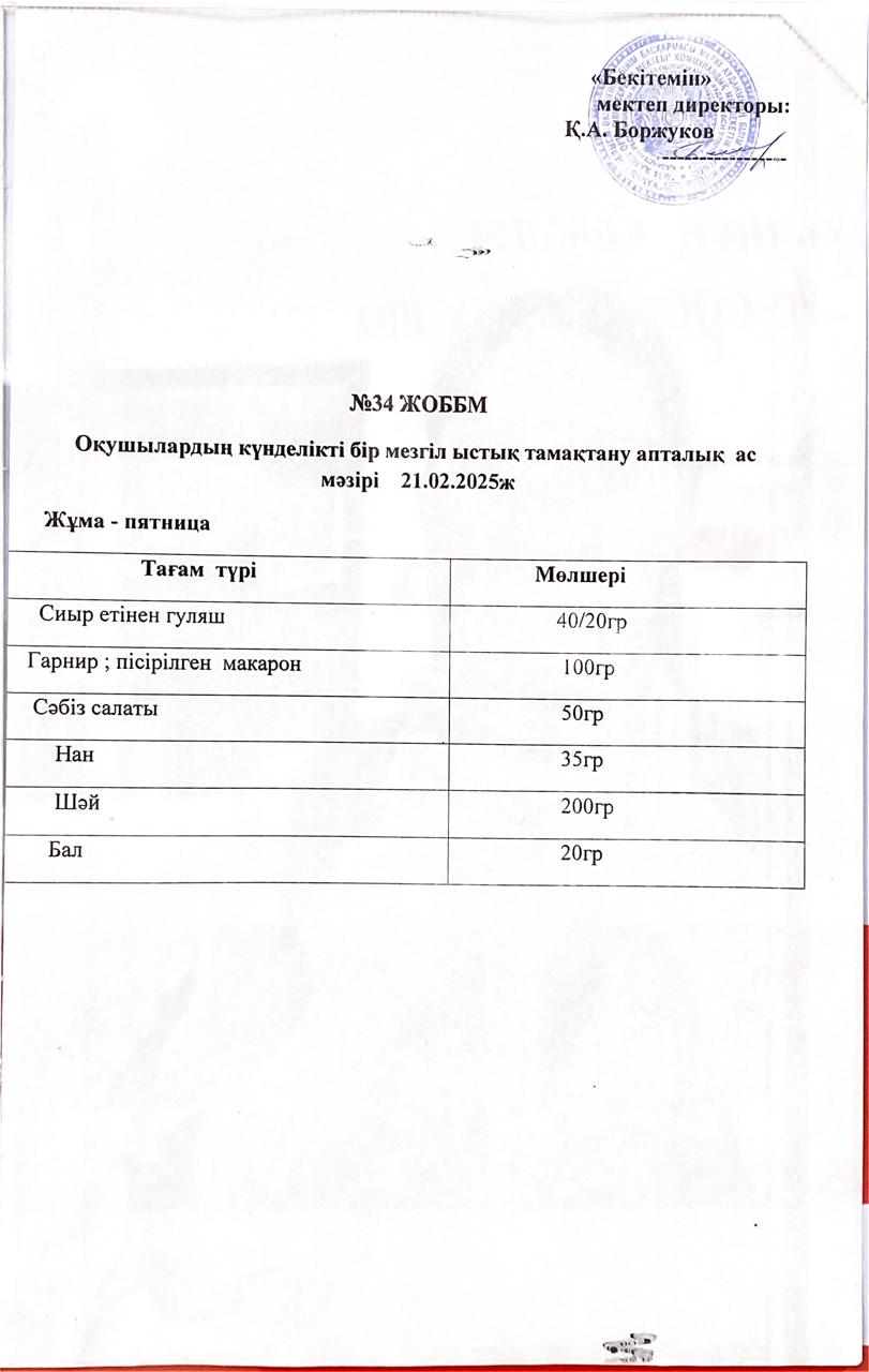Ас мәзірі