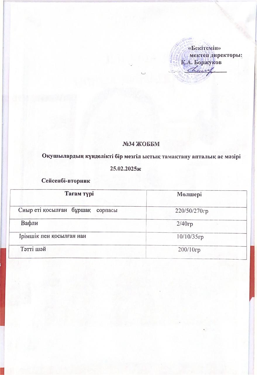 Ас мәзірі
