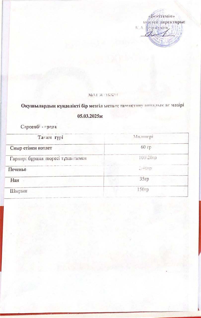 Ас мәзірі