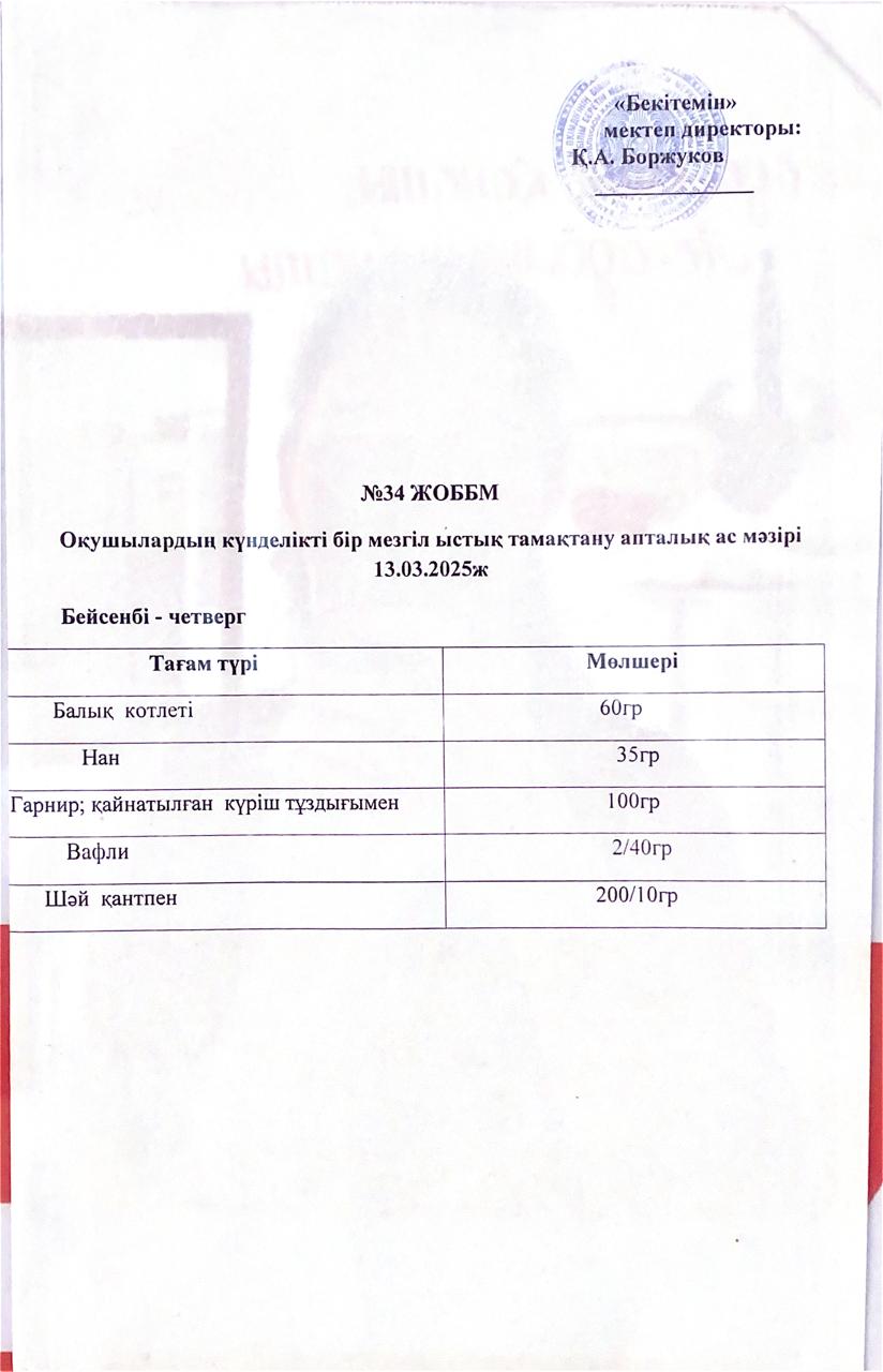 Ас мәзірі