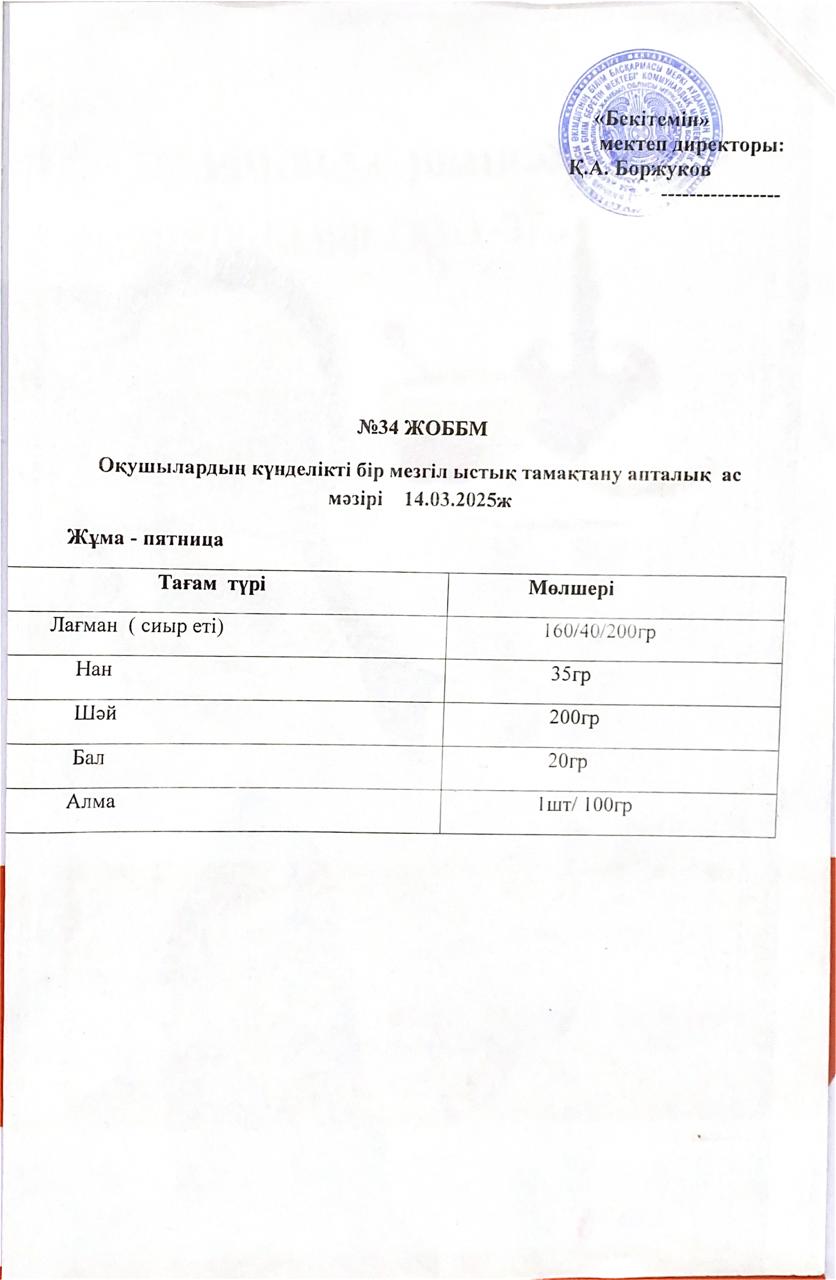 Ас мәзірі