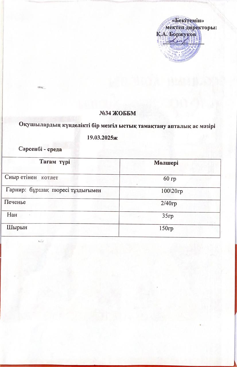 Ас мәзірі
