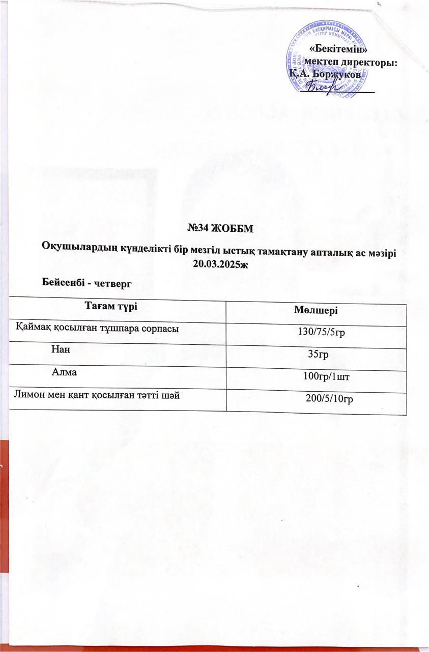 Ас мәзірі