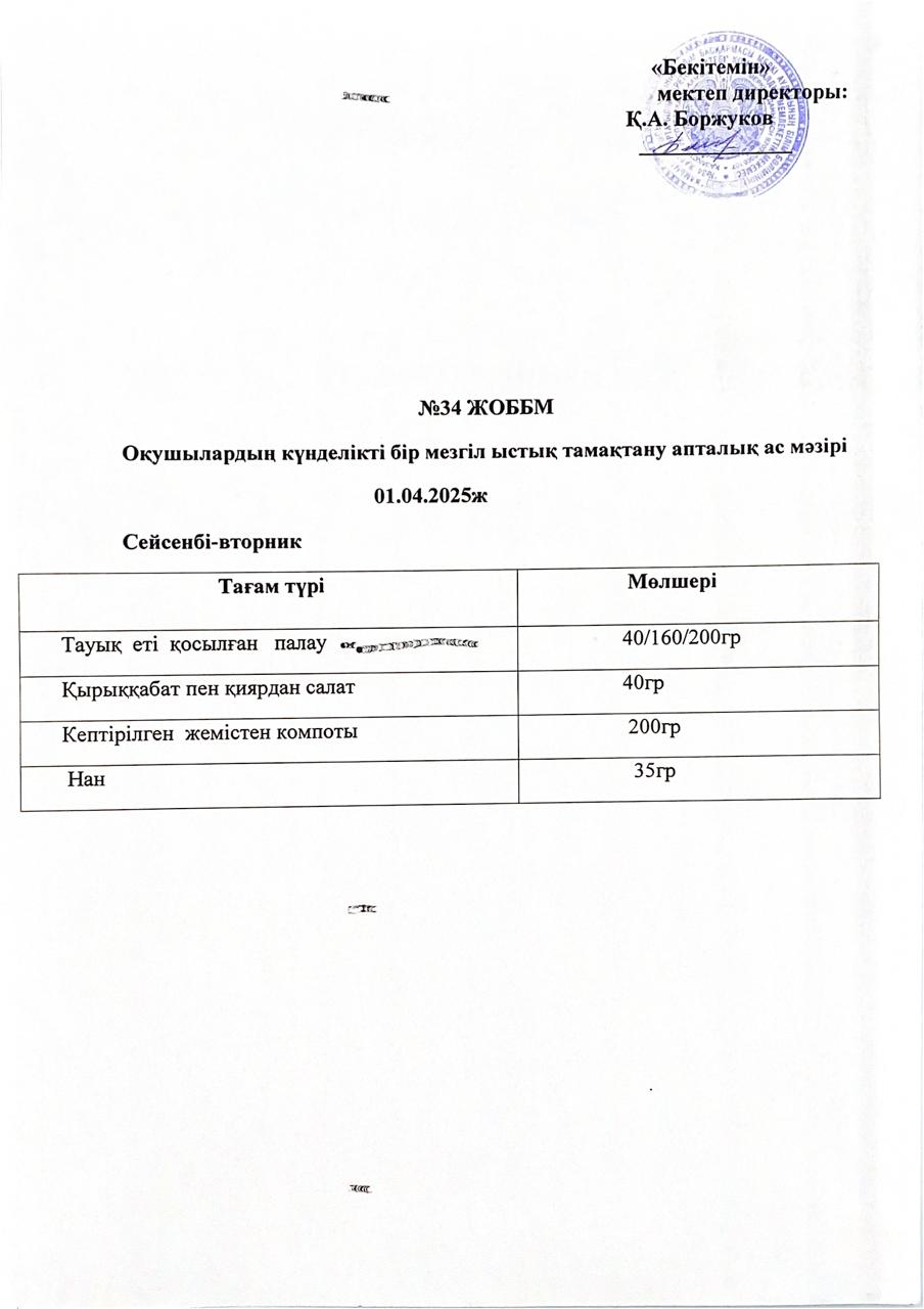 Ас мәзірі