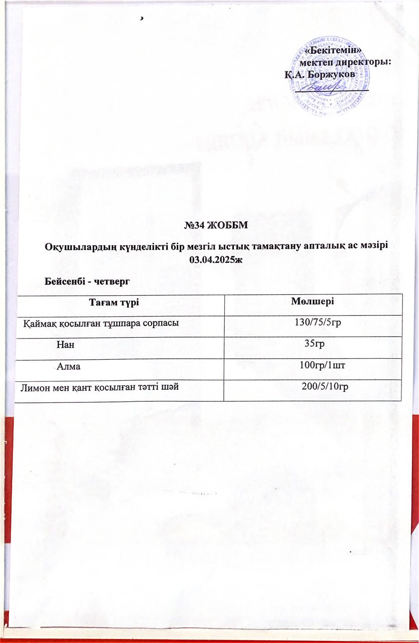 Ас мәзірі