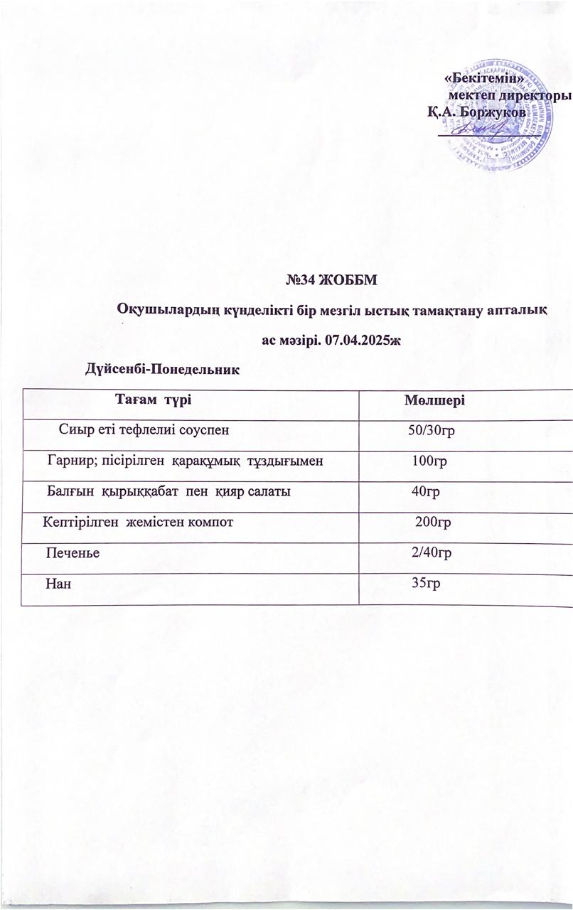 Ас мәзірі