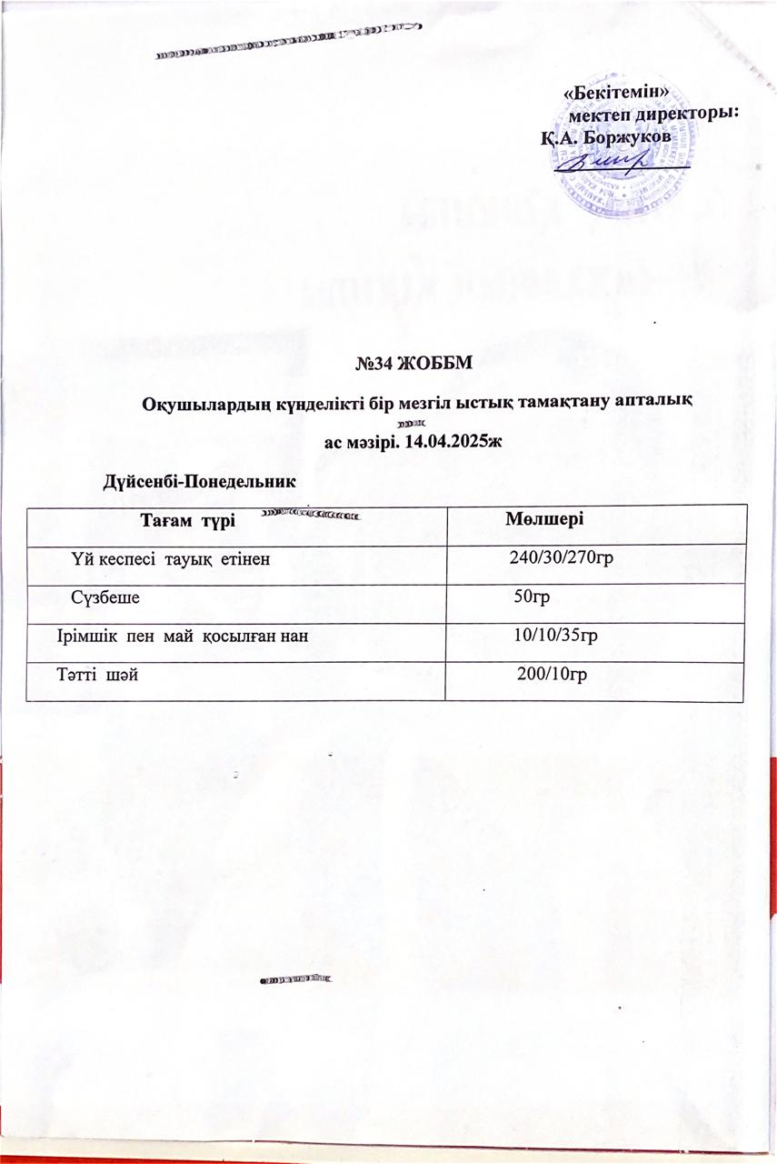 Ас мәзірі